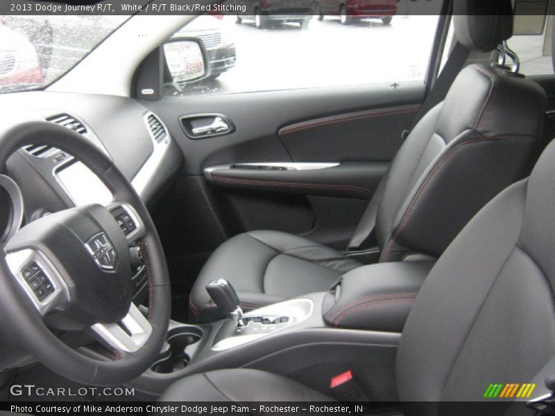 White / R/T Black/Red Stitching 2013 Dodge Journey R/T