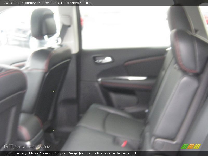 White / R/T Black/Red Stitching 2013 Dodge Journey R/T