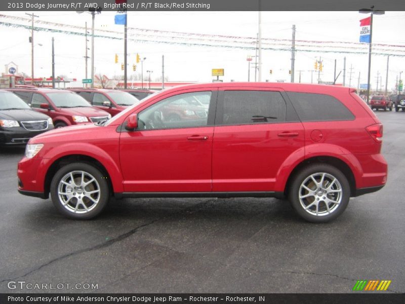 Bright Red / R/T Black/Red Stitching 2013 Dodge Journey R/T AWD