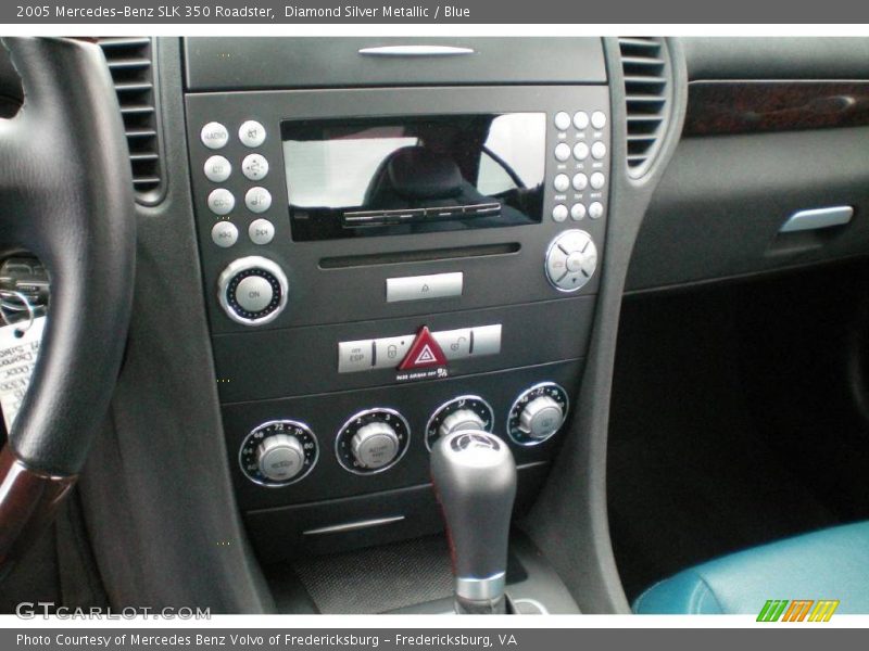 Diamond Silver Metallic / Blue 2005 Mercedes-Benz SLK 350 Roadster