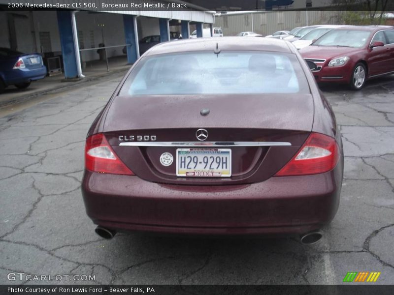 Bordeaux Red Metallic / Black 2006 Mercedes-Benz CLS 500