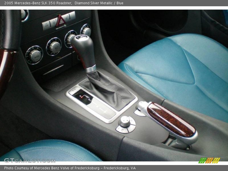 Diamond Silver Metallic / Blue 2005 Mercedes-Benz SLK 350 Roadster