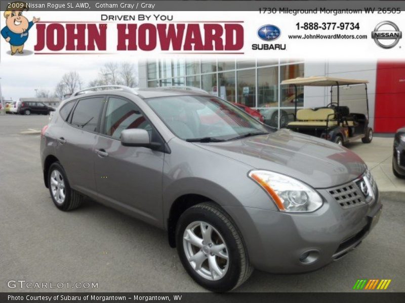 Gotham Gray / Gray 2009 Nissan Rogue SL AWD