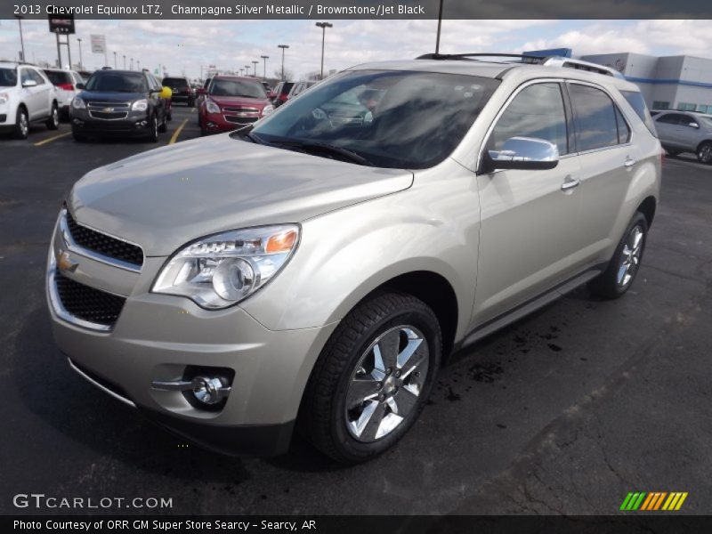 Champagne Silver Metallic / Brownstone/Jet Black 2013 Chevrolet Equinox LTZ