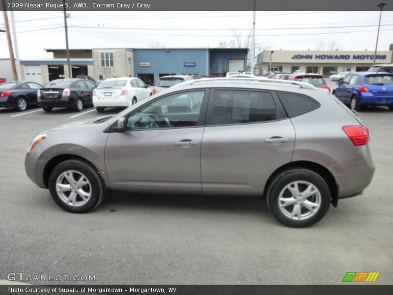Gotham Gray / Gray 2009 Nissan Rogue SL AWD