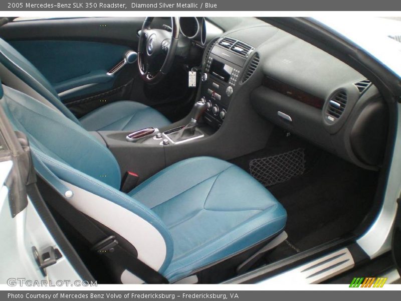 Diamond Silver Metallic / Blue 2005 Mercedes-Benz SLK 350 Roadster