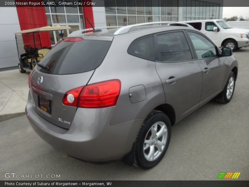Gotham Gray / Gray 2009 Nissan Rogue SL AWD