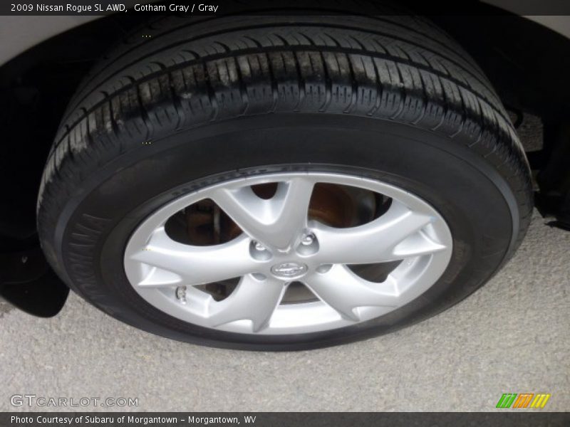 Gotham Gray / Gray 2009 Nissan Rogue SL AWD