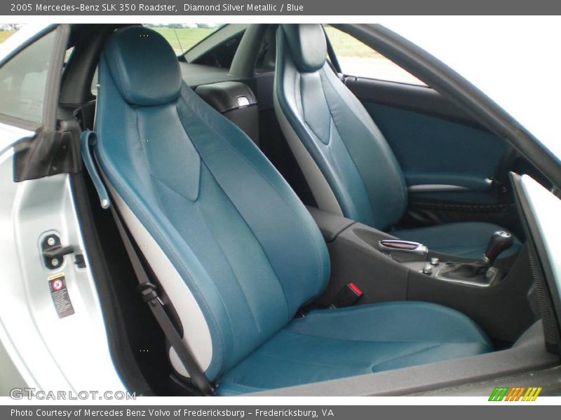 Diamond Silver Metallic / Blue 2005 Mercedes-Benz SLK 350 Roadster