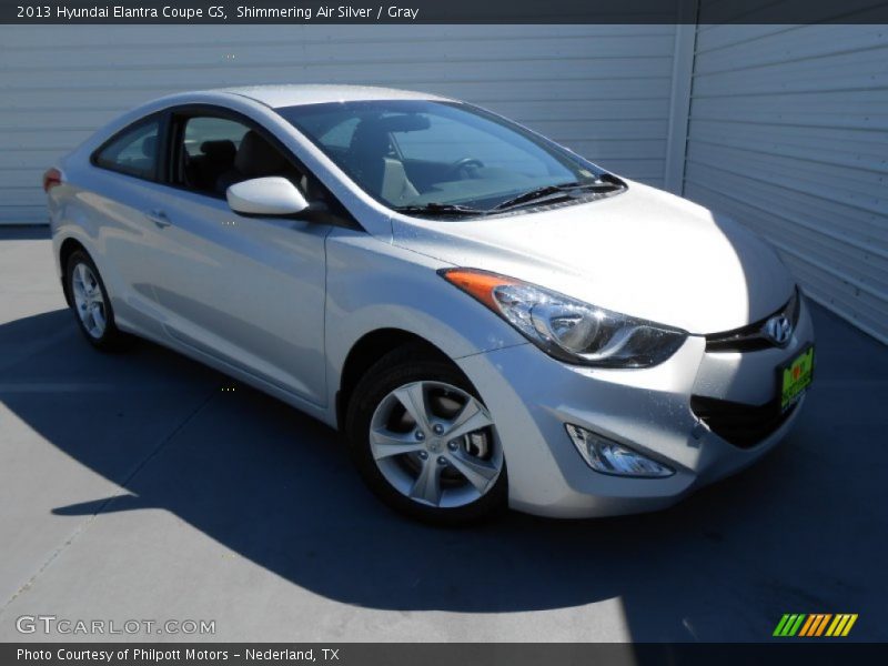 Shimmering Air Silver / Gray 2013 Hyundai Elantra Coupe GS