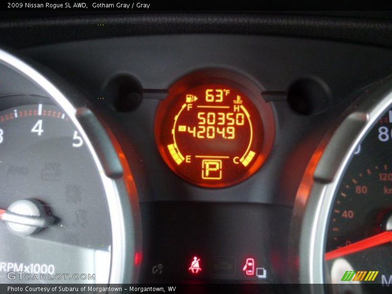 Gotham Gray / Gray 2009 Nissan Rogue SL AWD