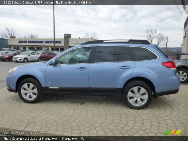 Sky Blue Metallic / Off Black 2012 Subaru Outback 2.5i Premium