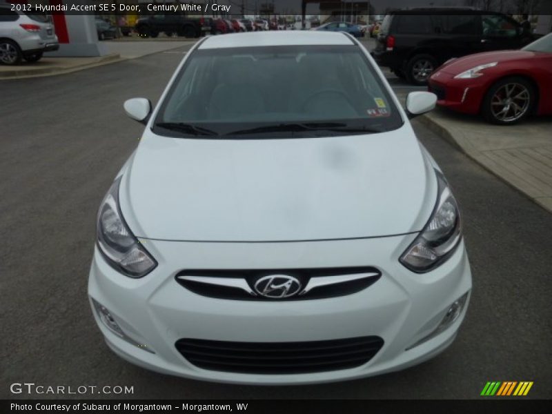 Century White / Gray 2012 Hyundai Accent SE 5 Door