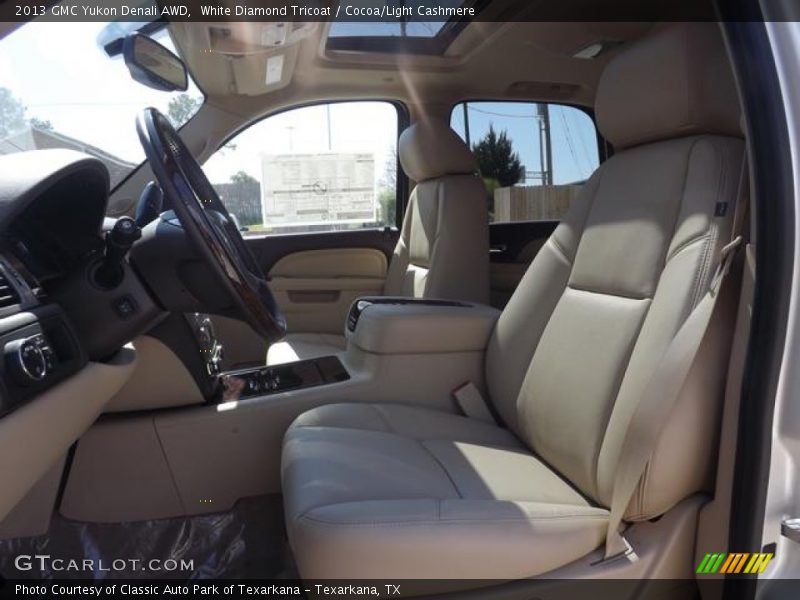 White Diamond Tricoat / Cocoa/Light Cashmere 2013 GMC Yukon Denali AWD