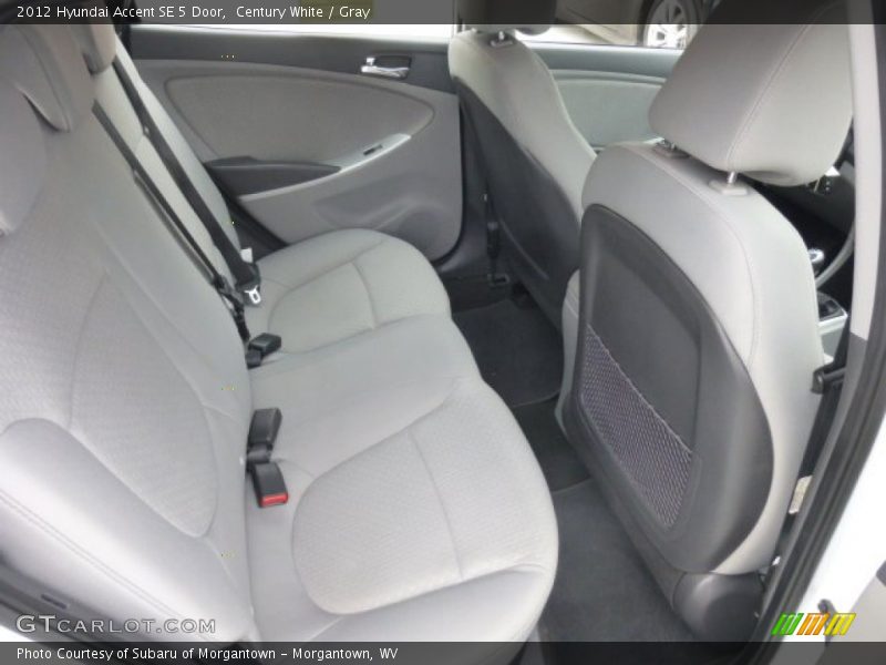 Rear Seat of 2012 Accent SE 5 Door