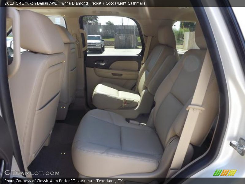White Diamond Tricoat / Cocoa/Light Cashmere 2013 GMC Yukon Denali AWD