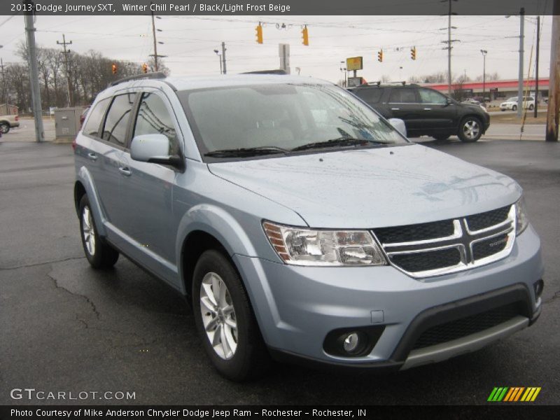 Winter Chill Pearl / Black/Light Frost Beige 2013 Dodge Journey SXT