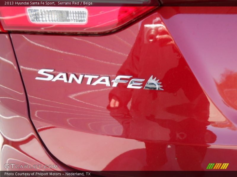 Serrano Red / Beige 2013 Hyundai Santa Fe Sport