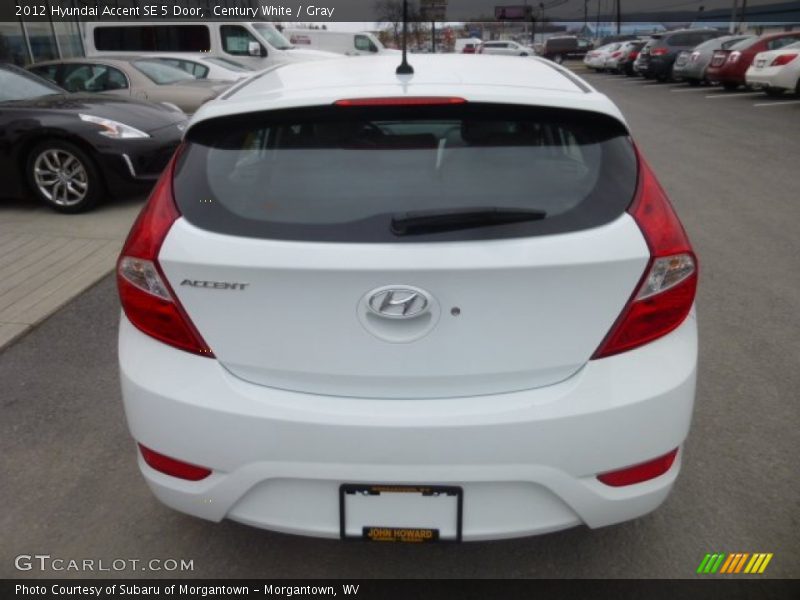 Century White / Gray 2012 Hyundai Accent SE 5 Door