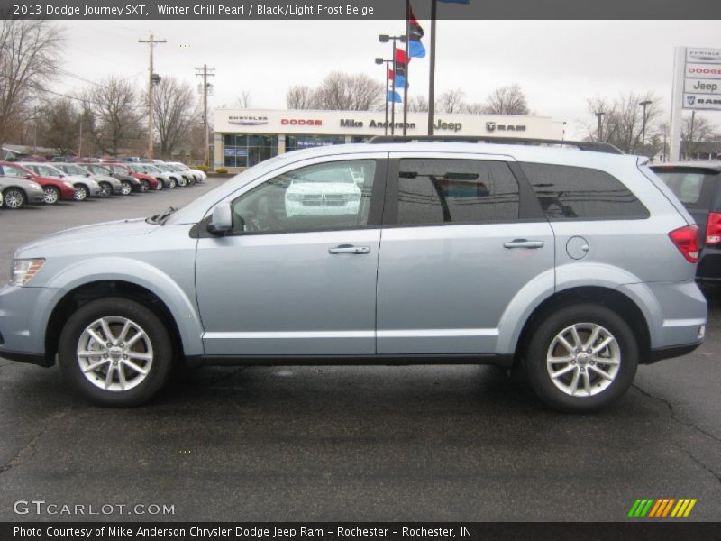 Winter Chill Pearl / Black/Light Frost Beige 2013 Dodge Journey SXT