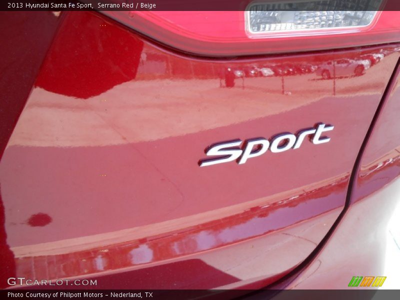 Serrano Red / Beige 2013 Hyundai Santa Fe Sport