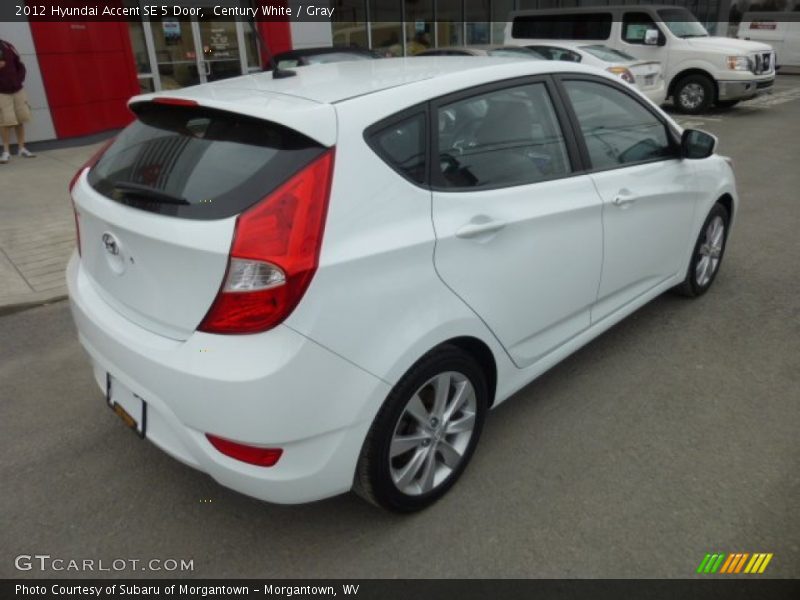 Century White / Gray 2012 Hyundai Accent SE 5 Door