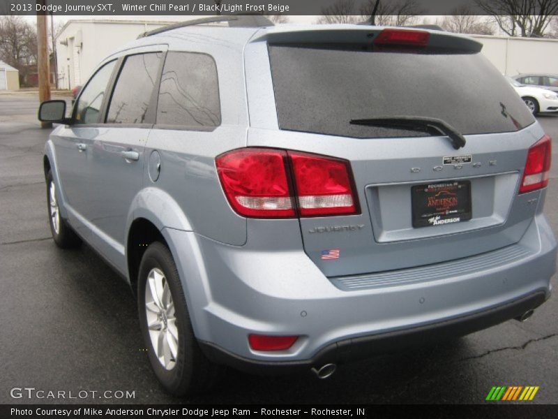 Winter Chill Pearl / Black/Light Frost Beige 2013 Dodge Journey SXT