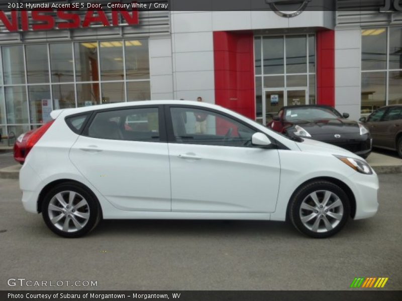 Century White / Gray 2012 Hyundai Accent SE 5 Door