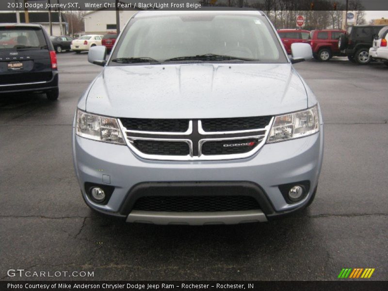 Winter Chill Pearl / Black/Light Frost Beige 2013 Dodge Journey SXT
