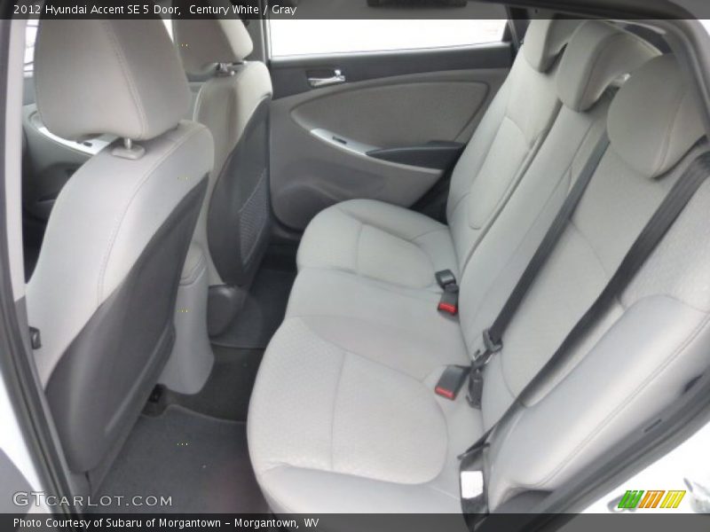 Rear Seat of 2012 Accent SE 5 Door