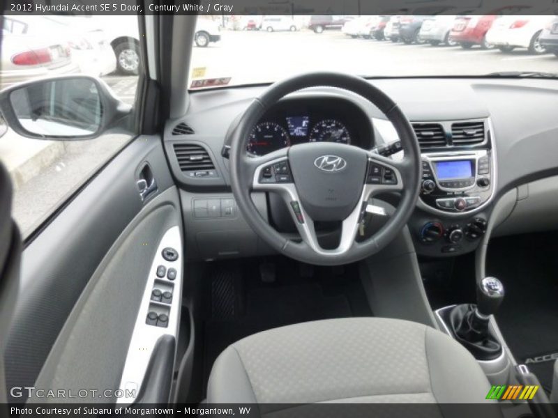 Century White / Gray 2012 Hyundai Accent SE 5 Door