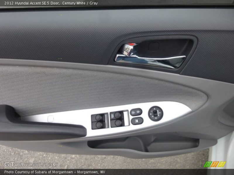 Century White / Gray 2012 Hyundai Accent SE 5 Door