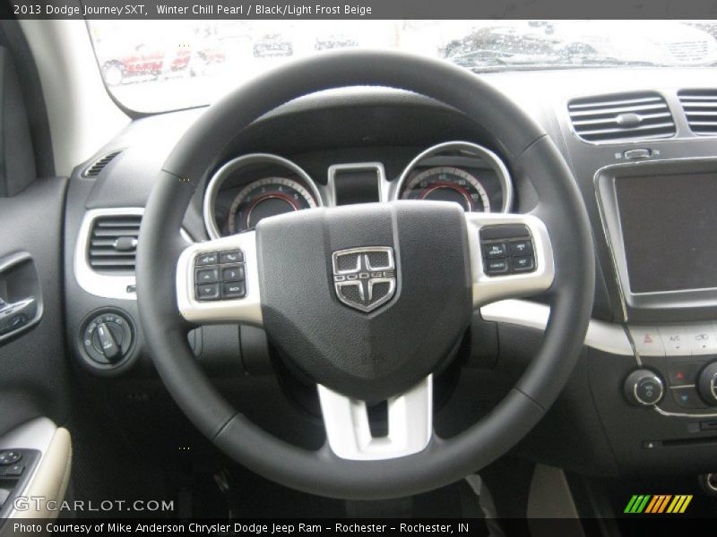 Winter Chill Pearl / Black/Light Frost Beige 2013 Dodge Journey SXT