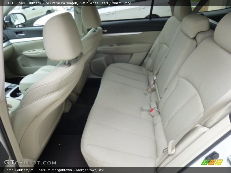Rear Seat of 2011 Outback 2.5i Premium Wagon