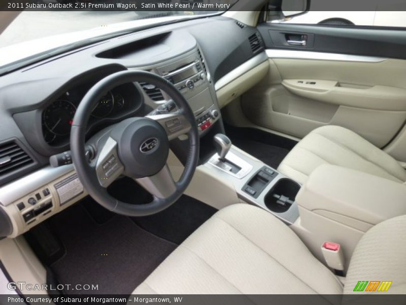 Warm Ivory Interior - 2011 Outback 2.5i Premium Wagon 