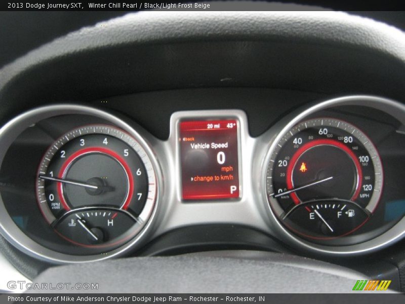 Winter Chill Pearl / Black/Light Frost Beige 2013 Dodge Journey SXT