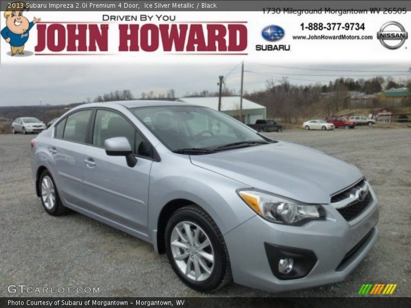 Ice Silver Metallic / Black 2013 Subaru Impreza 2.0i Premium 4 Door