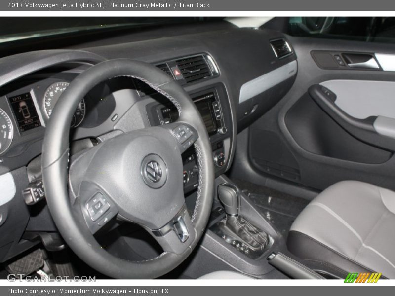 Platinum Gray Metallic / Titan Black 2013 Volkswagen Jetta Hybrid SE