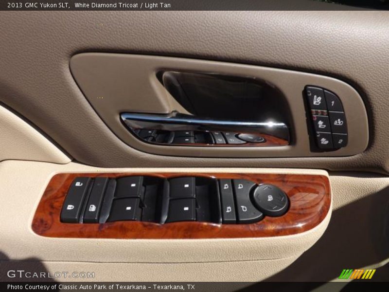 White Diamond Tricoat / Light Tan 2013 GMC Yukon SLT