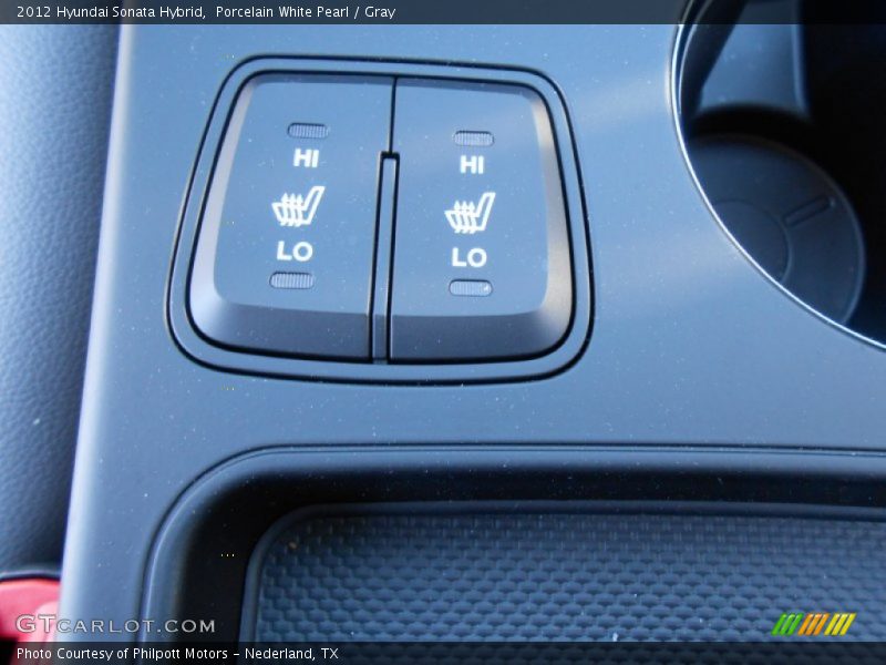 Porcelain White Pearl / Gray 2012 Hyundai Sonata Hybrid