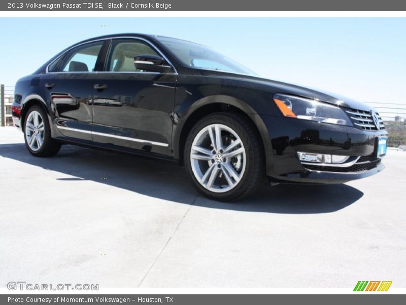 Black / Cornsilk Beige 2013 Volkswagen Passat TDI SE