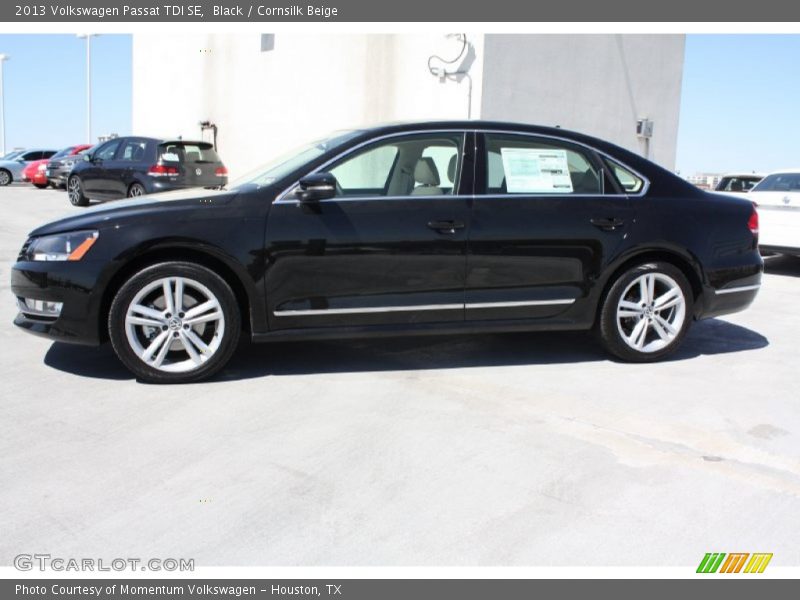 Black / Cornsilk Beige 2013 Volkswagen Passat TDI SE