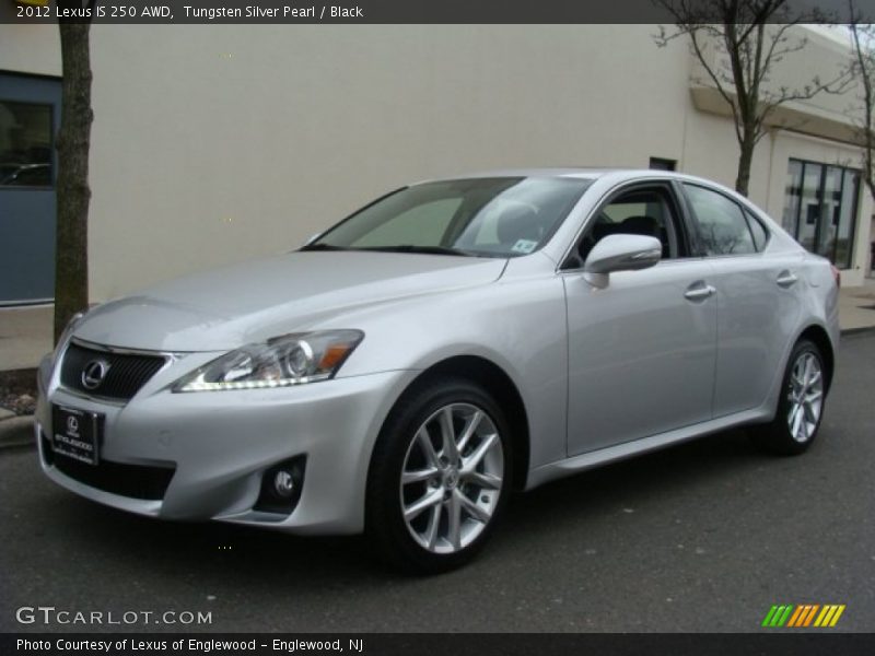Tungsten Silver Pearl / Black 2012 Lexus IS 250 AWD