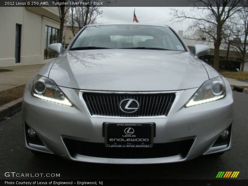 Tungsten Silver Pearl / Black 2012 Lexus IS 250 AWD