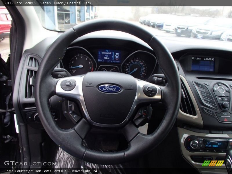 Black / Charcoal Black 2012 Ford Focus SEL Sedan