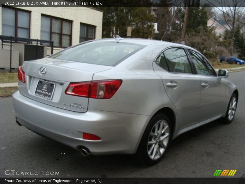 Tungsten Silver Pearl / Black 2012 Lexus IS 250 AWD