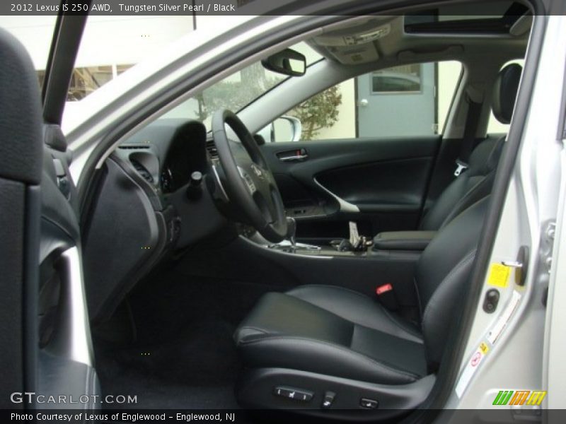 Tungsten Silver Pearl / Black 2012 Lexus IS 250 AWD