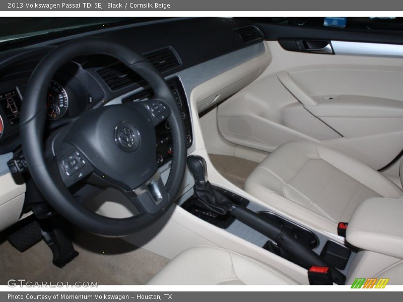 Black / Cornsilk Beige 2013 Volkswagen Passat TDI SE