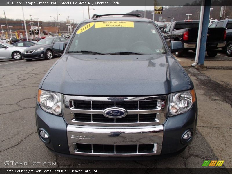 Steel Blue Metallic / Charcoal Black 2011 Ford Escape Limited 4WD