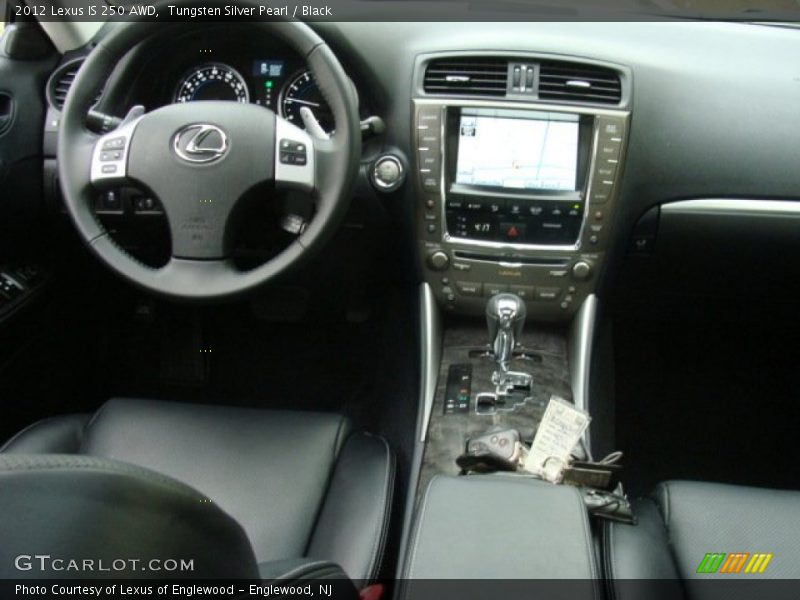Tungsten Silver Pearl / Black 2012 Lexus IS 250 AWD